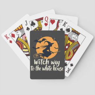 Witch Way to the White House Election Kamala Playing Cards