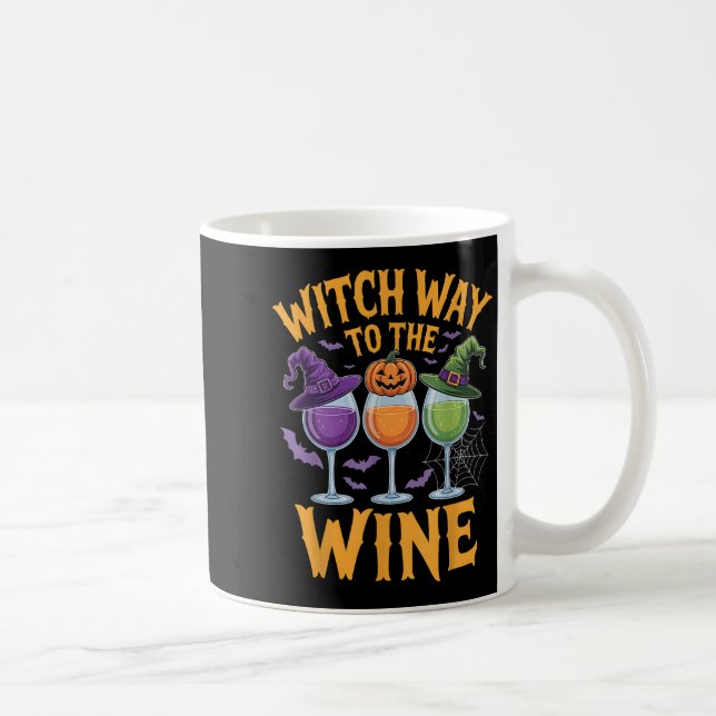 Witch Way To The Wine Coven Cauldron Halloween Dri Coffee Mug (Right)