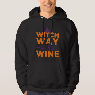 Witch Way To The Wine Halloween 22 Hoodie