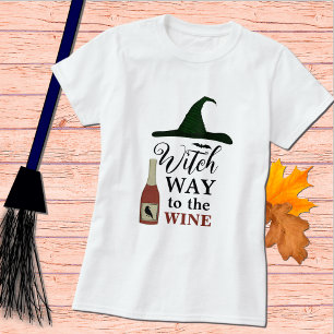 Witch Way To The Wine Halloween T-Shirt