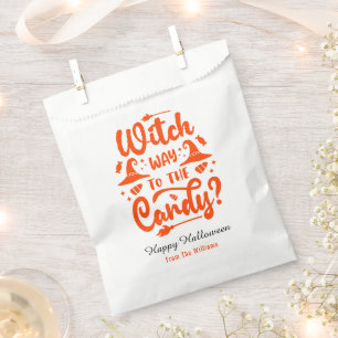Witch Why To The Candy Editable Colour Halloween Favour Bags