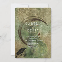 Witch Wicca Spells and Webs Wedding Invitation