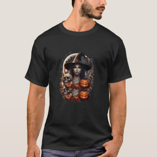 Witch with a Crescent Moon-Spooky Tee
