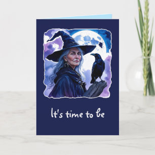 Witch with a Raven - Halloween Fan Fun 1 Card