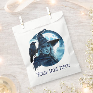 Witch with a Raven - Halloween Fan Fun 2 Favour Bags