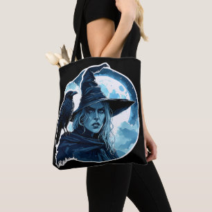 Witch with a Raven - Halloween Fan Fun 2 Tote Bag