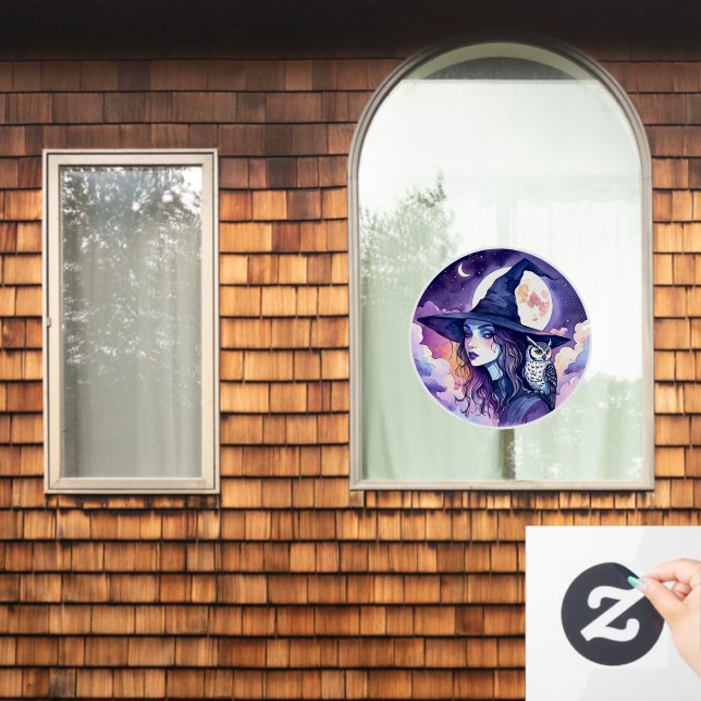 Witch with an Owl - Halloween Fan Fun 2 (Home Window)