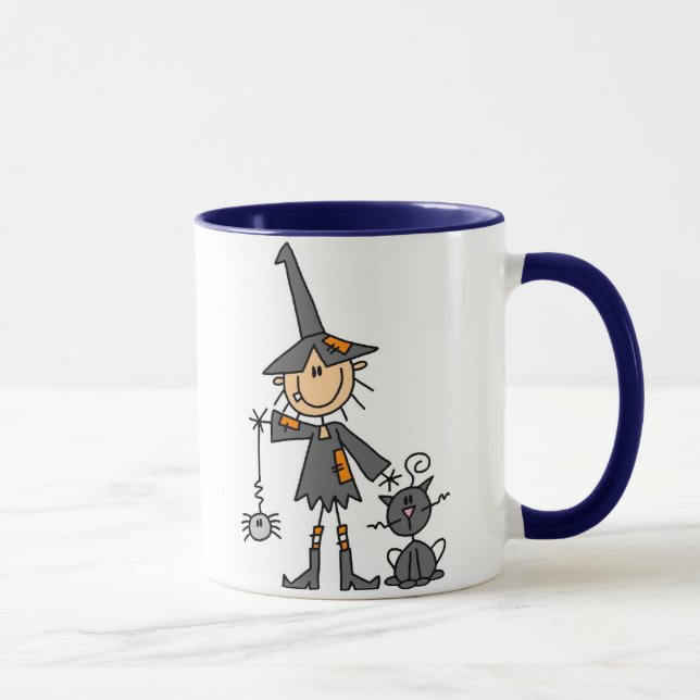 Witch with Black Cat Mug (Right)