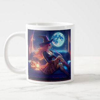Witch with Moon Jumbo Coffee Mug