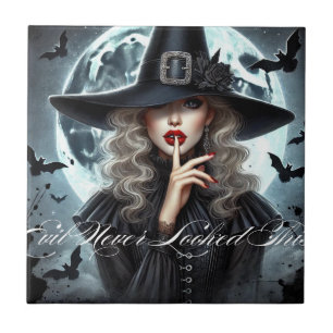 Witch with Red Lips Coaster
