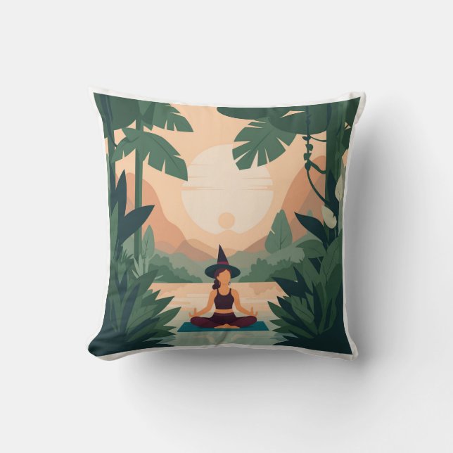 witch yoga cushion (Front)