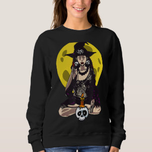 Witch Yoga Meditation Yoga Namaste Meditation Sweatshirt