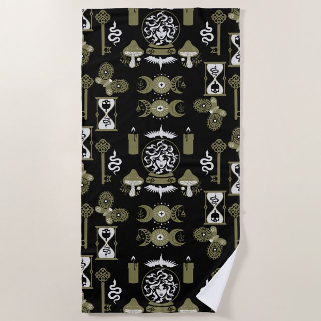 Witchcore Aesthetic Decor Beach Towel (Front)
