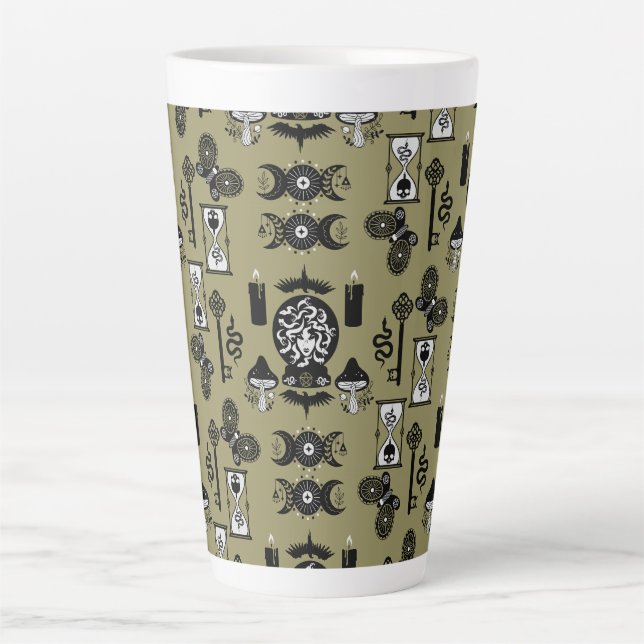 Witchcore Aesthetic Decor Latte Mug (Front)