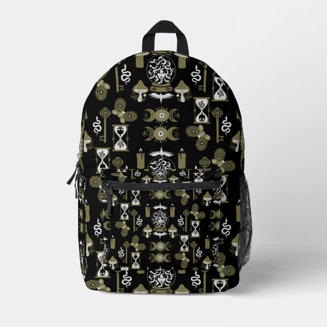 Witchcore Aesthetic Decor Printed Backpack (Front)