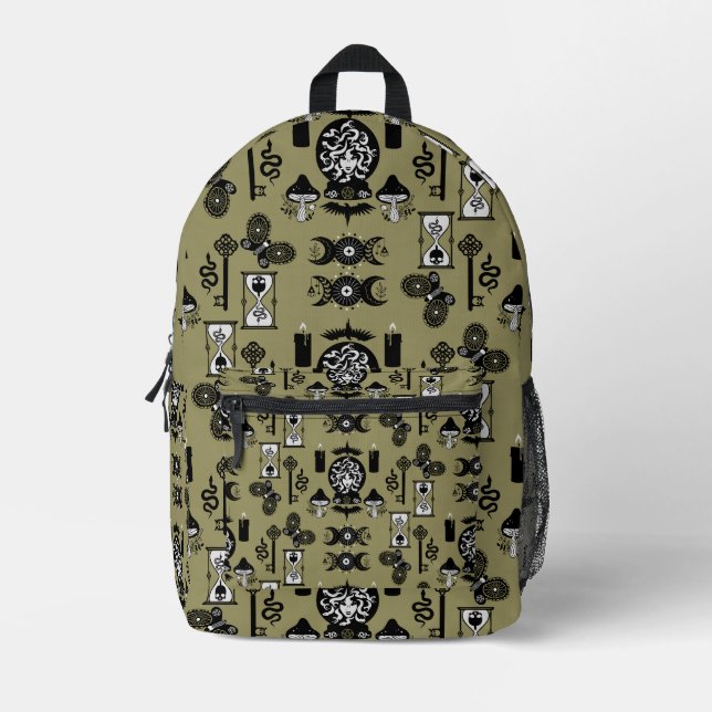 Witchcore Aesthetic Decor Printed Backpack (Front)