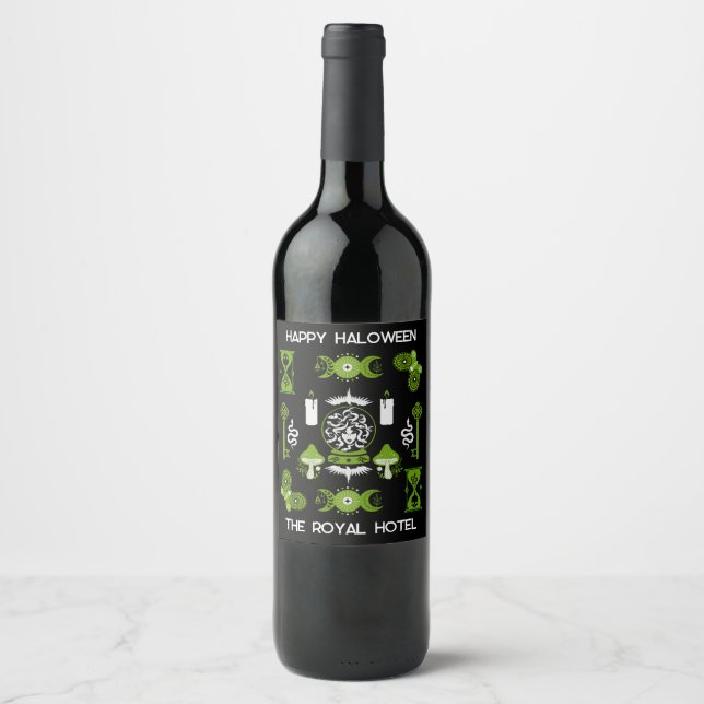 Witchcore Aesthetic Decor Wine Label (Front)