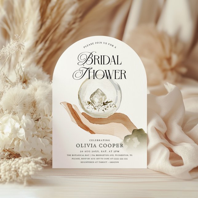 Witchcore Mystical Crystals & Stars Bridal Shower Invitation (Creator Uploaded)