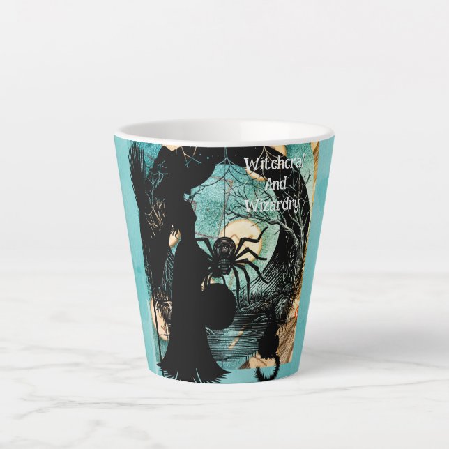 Witchcraf and Wizardry , Halloween Scary  Latte Mug (Front)