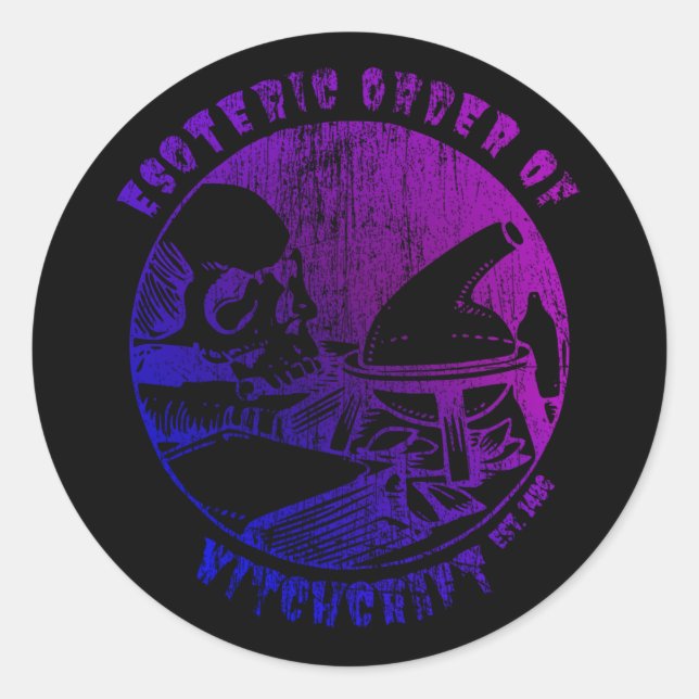 Witchcraft Magic Order Occult Witch Alchemist Classic Round Sticker (Front)