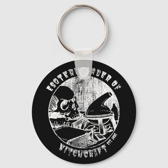 Witchcraft Magic Order Occult Witch Alchemist Key Ring (Front)