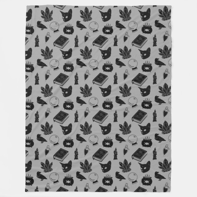 Witchcraft Pattern I Fleece Blanket (Front)
