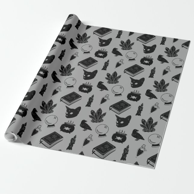 Witchcraft Pattern I Wrapping Paper (Unrolled)