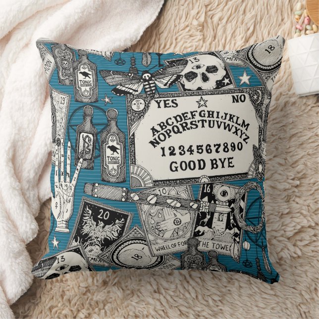 witchcraft peacock blue cushion (Blanket)