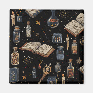 Witchcraft Potion Pattern – Halloween Magic Magnet