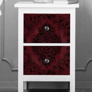 Witchery Flourish | Dark Red Fantasy Pentacle Tissue Paper