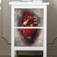 Witchery | Heart with Red and Gold Bleeding Drip