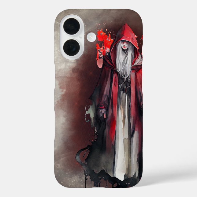 Witchery | Red Witch with Dark Evil Gothic Shadows Case-Mate iPhone Case (Back)