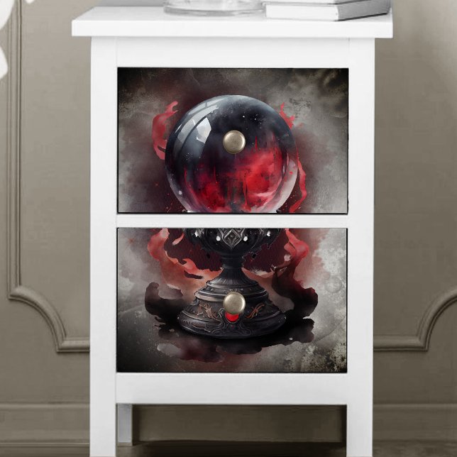 Witchery | Smoky Red Jewelled Magical Crystal Ball Tissue Paper (Creator Uploaded)