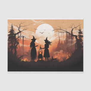 Witches and Cauldron Fall Halloween Decoupage Tissue Paper