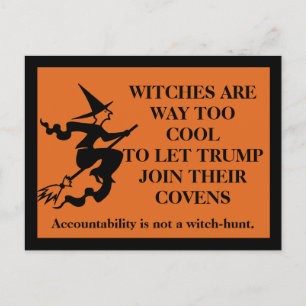 Witches Are Cool. Trump is Not.  Postcard