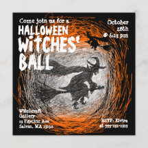 Witches Ball Halloween Party Invitation