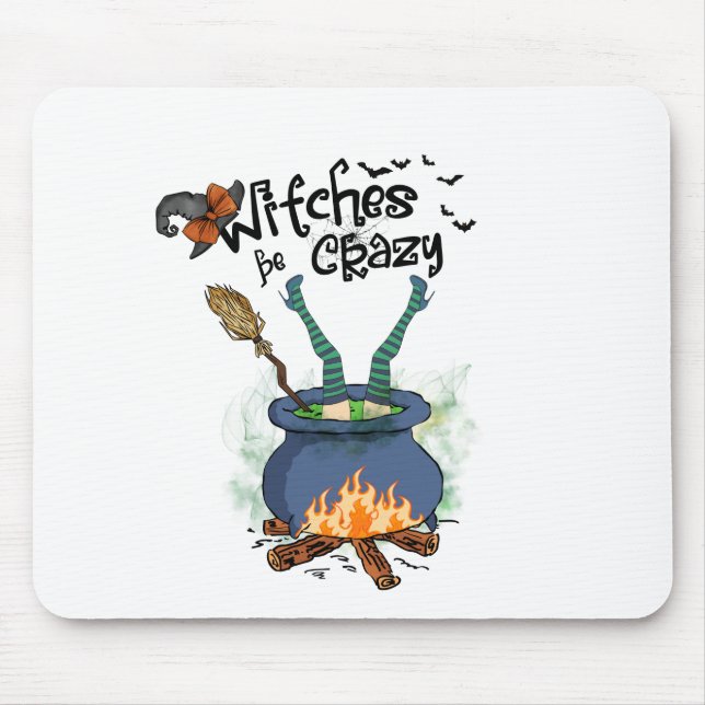 Witches Be Crazy Mouse Pad (Front)
