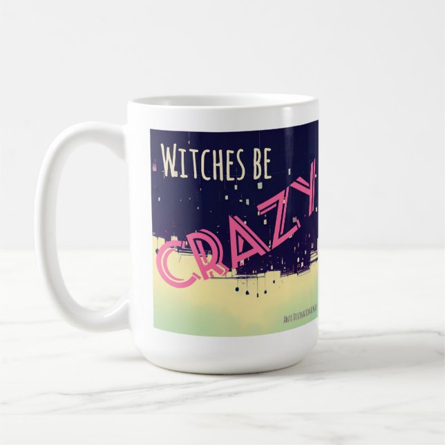 Witches Be Crazy (pink) mug (Left)