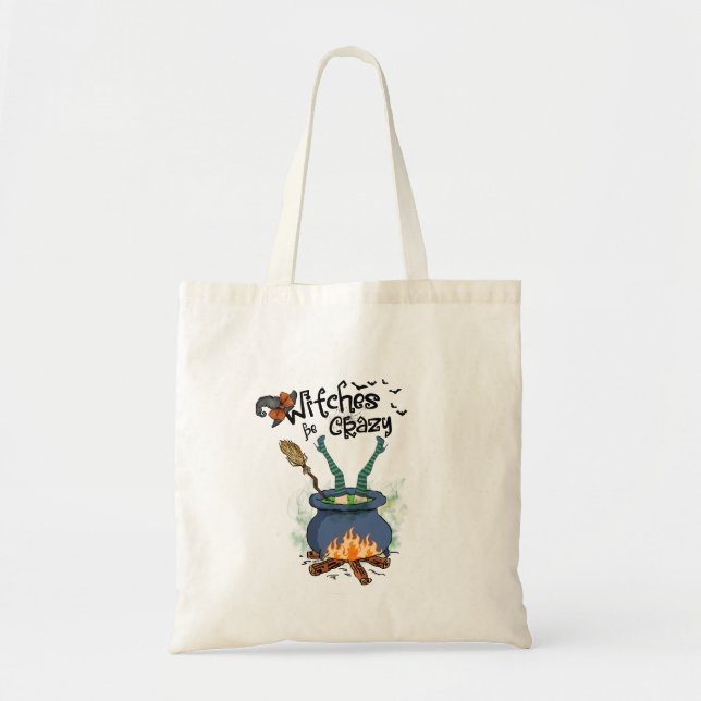Witches Be Crazy Tote Bag (Front)