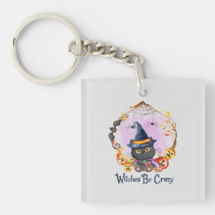 Witches Be Crazy – Witch Black Cat Key Ring