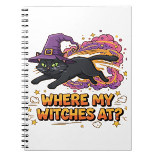 witches black cat Classic T-Shirt Notebook