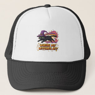 witches black cat Classic T-Shirt Trucker Hat
