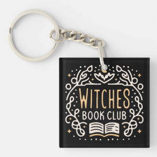 Witches book club key ring