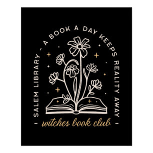 Witches book club witchy bookish poster