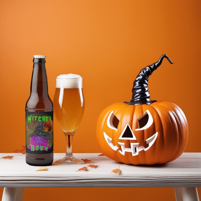 Witches Brew Beer Bottle Label (Creator Uploaded)