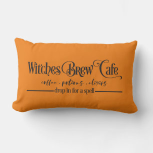 Witches Brew Cafe Halloween Lumbar Cushion