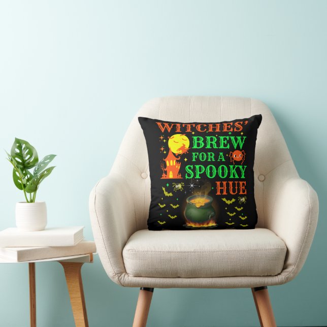 Witches' brew for a spooky hue cauldron design cushion (Chair)