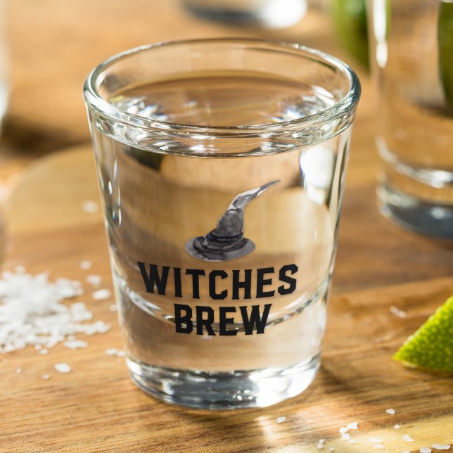 Witches Brew | Happy Halloween | Witches Hat Shot Glass (Creator Uploaded)