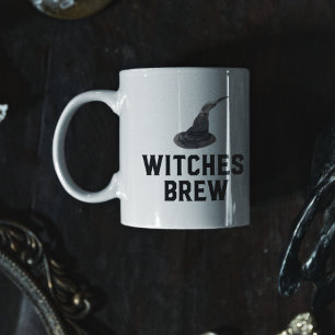 Witches Brew Happy Halloween Witches Hat Two-Tone Coffee Mug