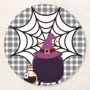 Witches Brew Round Paper Coaster